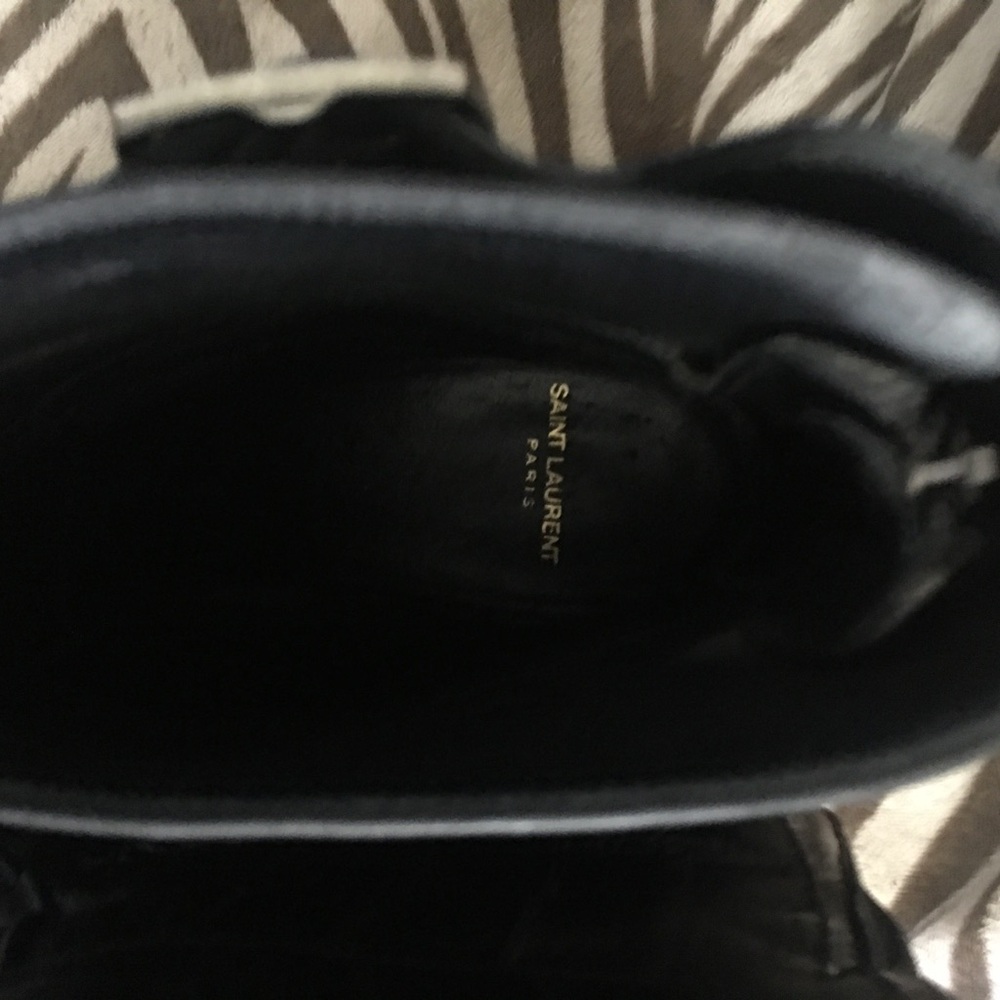 SAINT LAURENT Miles 30 Zip Eel Skin Boots - Picture 2 of 10